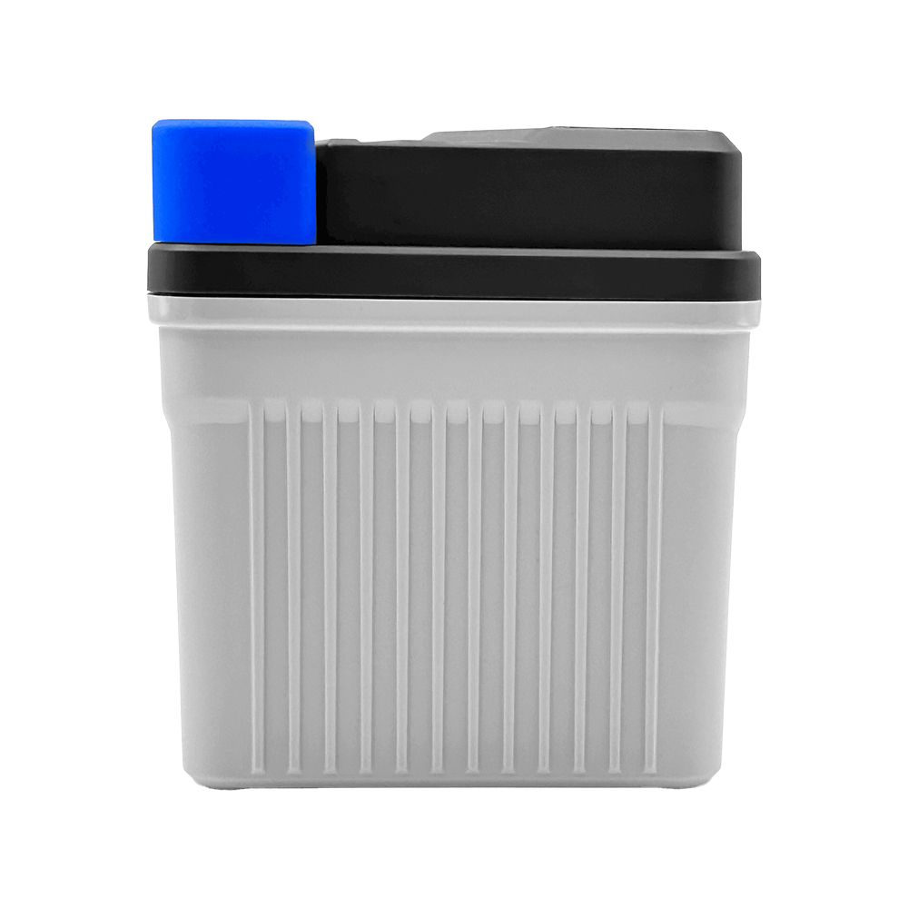 graue Motorradbatterie Seitenansicht rechts
