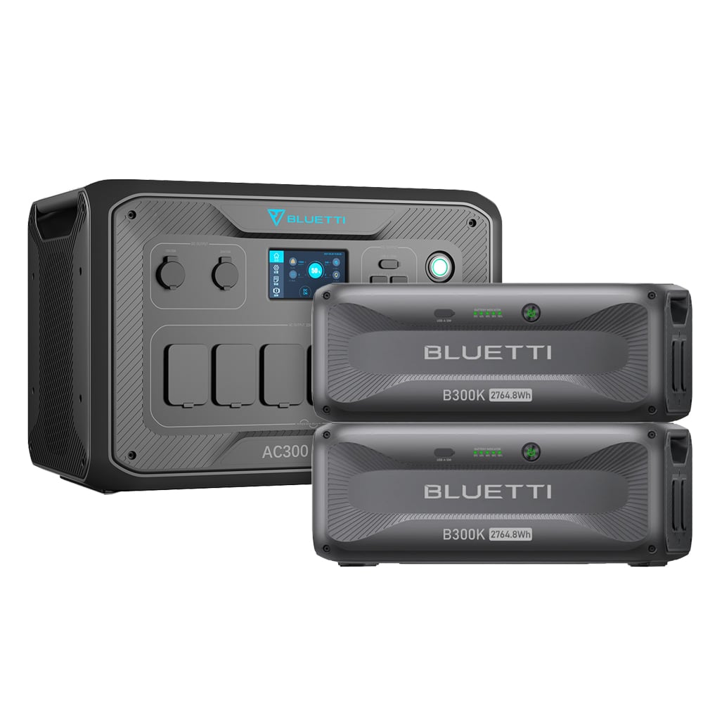 Bluetti AC300 5.5kWh power station with 2x B300K storage Home Backup 3000W