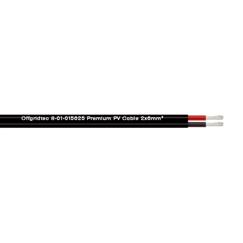 Offgridtec Solar cable 2x6mm² pv1-f 6mm² Two core solar cable Black