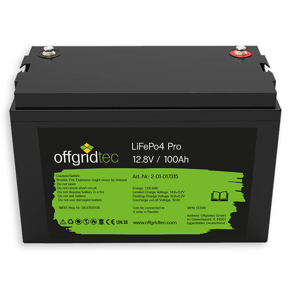 Offgridtec 12/100 LiFePo4 Pro 100Ah 1280Wh Lithiumbatterie 12,8V