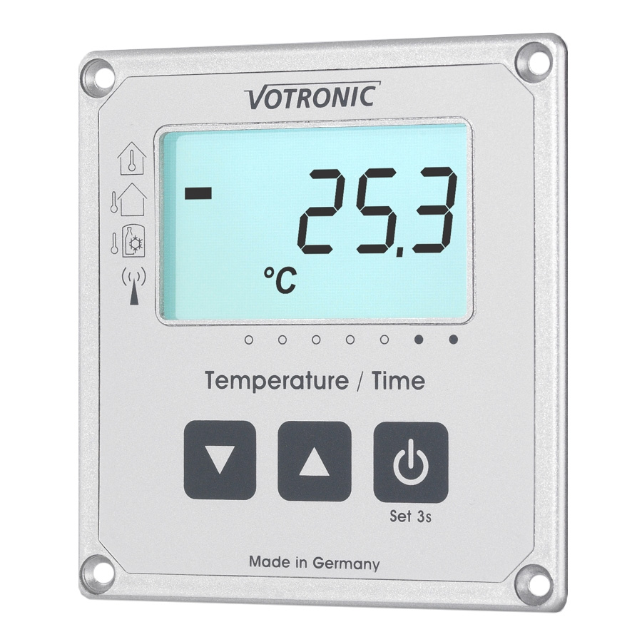 Votronic 1253 LCD thermometer / clock s display