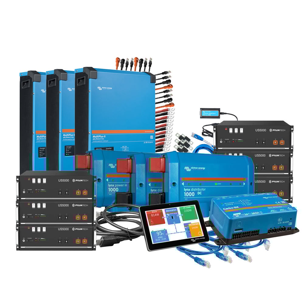 Offgridtec Backup-Kit 3-phasig Nachrüstsatz mit Pylontech US5000 Akku Victron MultiPlus-II 48/8000