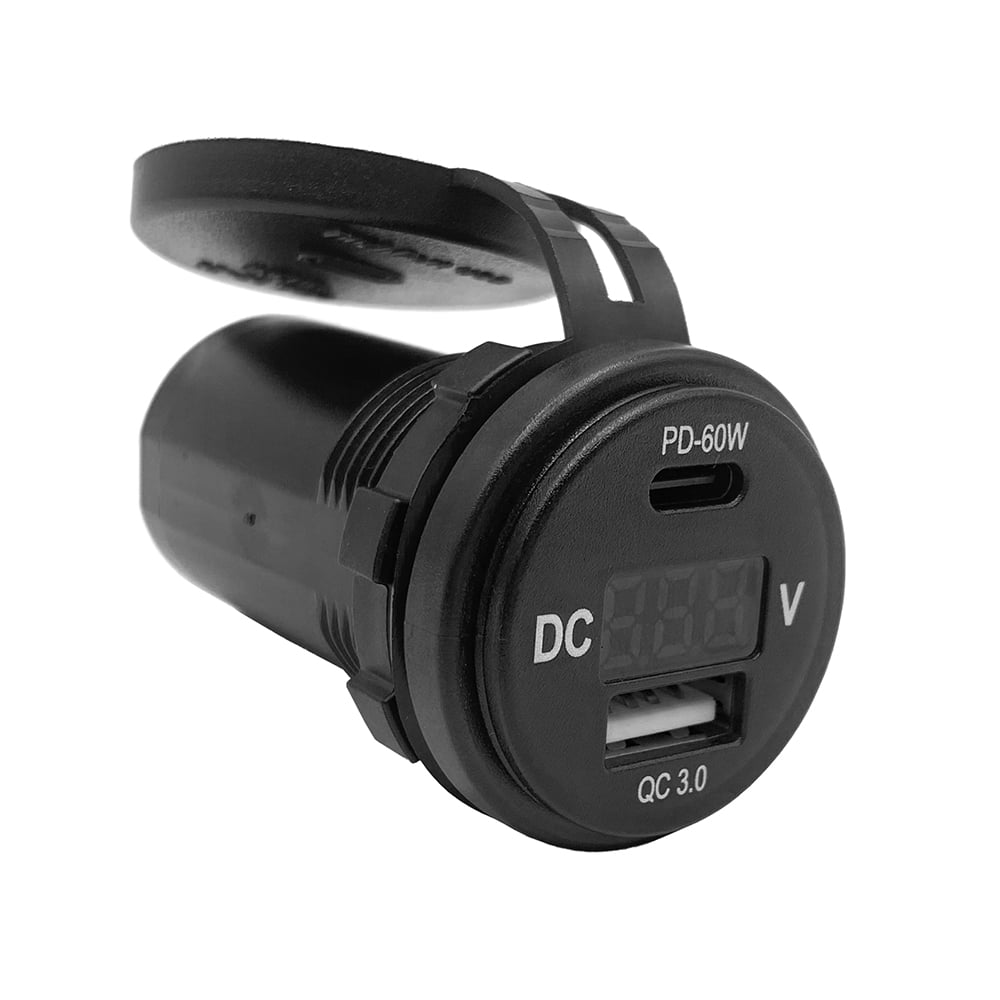 Offgridtec USB Doppelsteckdose USB-A 3,6V - USB-C 5V / 6-30V/DC