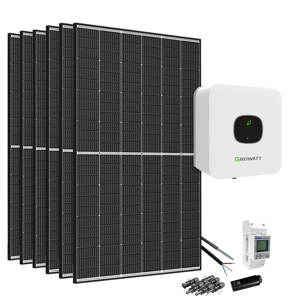 2,58kW alimentation directe Solaranlage Longi panneau solaire - Growatt mic-2000 tl-x Wifi