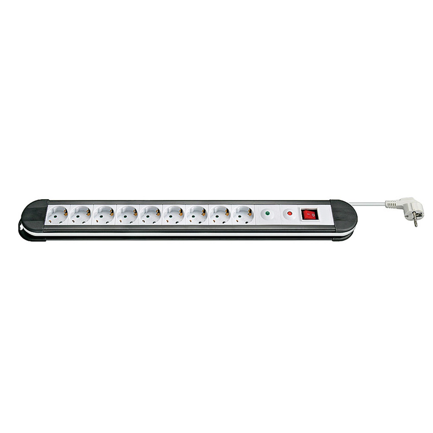 9-way Power Strip - overvoltage, temperature and child protection
