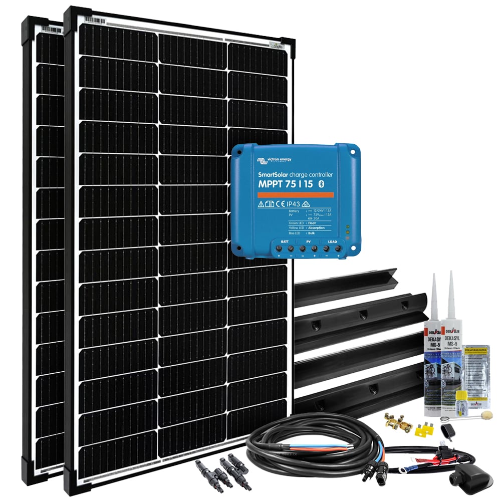 400 Watt Wohnmobilsolaranlage Set mit Victron 100/30 inkl. Bluetooth in  weiß oder schwarz online bestellen ☀️