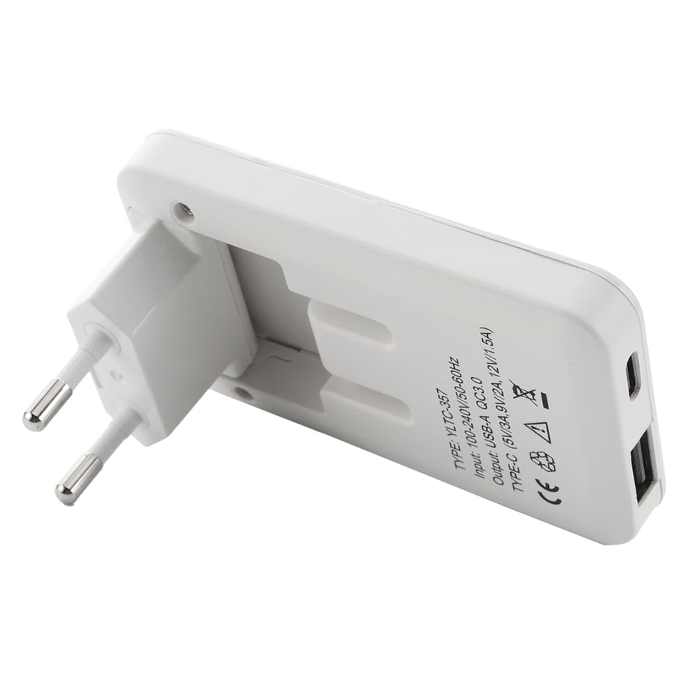 2 pcs. Chargeur USB Alimentation extra-plate Dual Port usb-a usb-c Blanc 30w