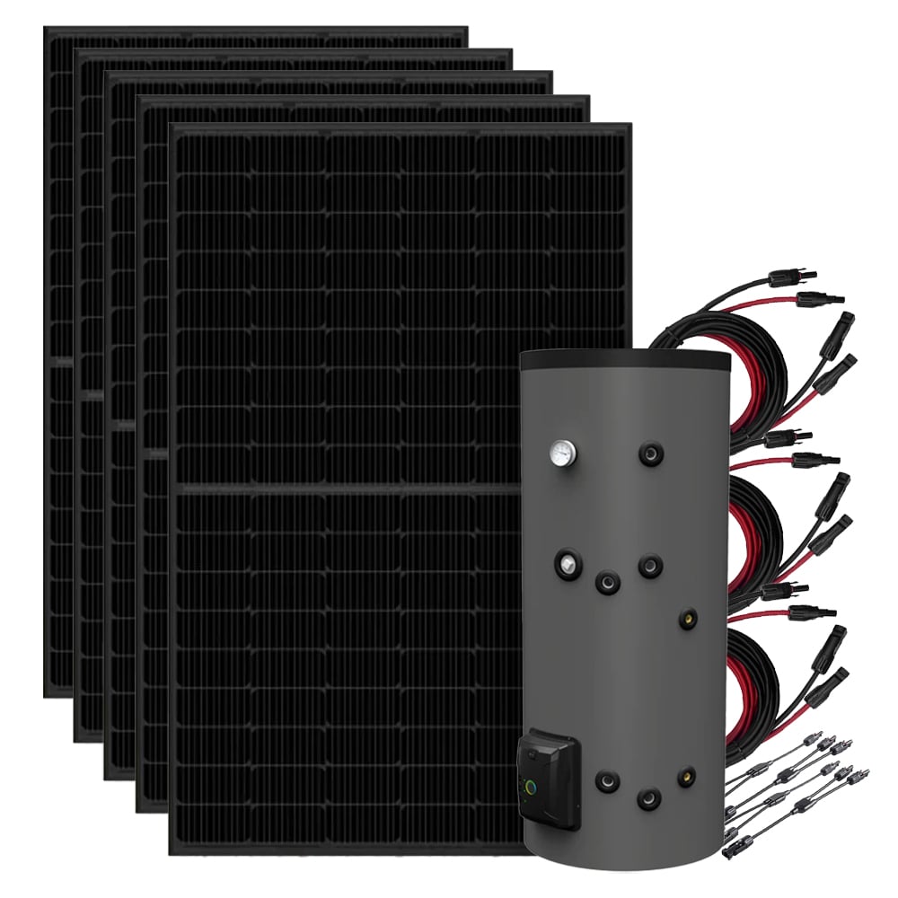 2,25kWp Solaranlage mit 200L Fothermo Boiler zur Warmwasseraufbereitung