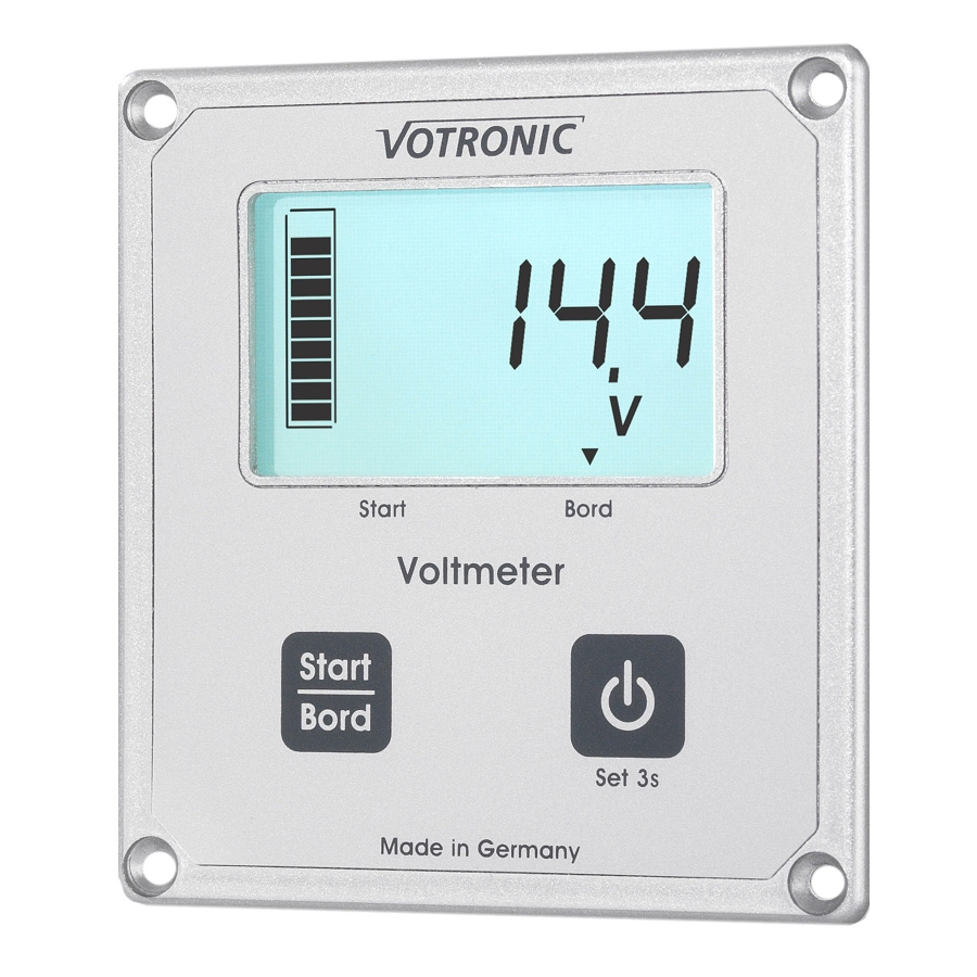 Votronic 1256 LCD-Voltmeter S für SR u. MPP Laderegler
