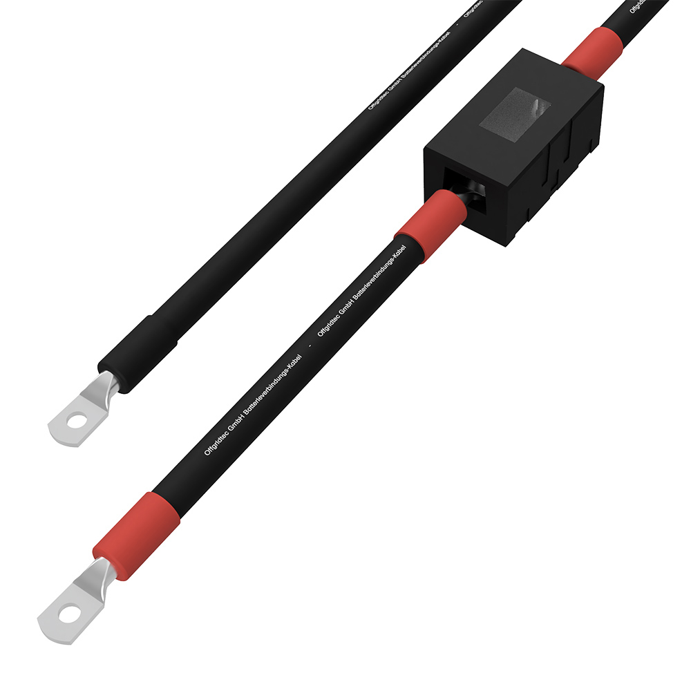 1.5m 10mm² battery cable with MIDI fuse holder screw terminal connection to m8