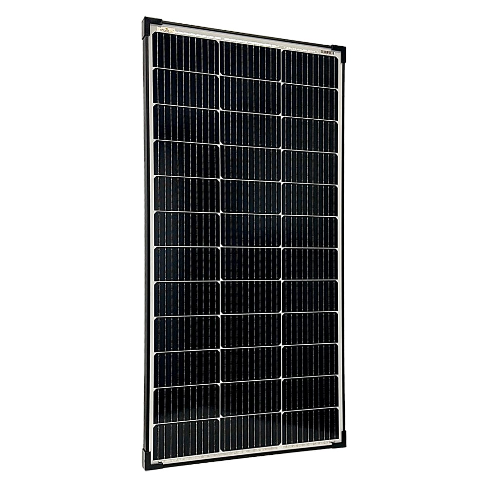 Solarmodule mit schwarzen Zellen und schwarzen Rahmen