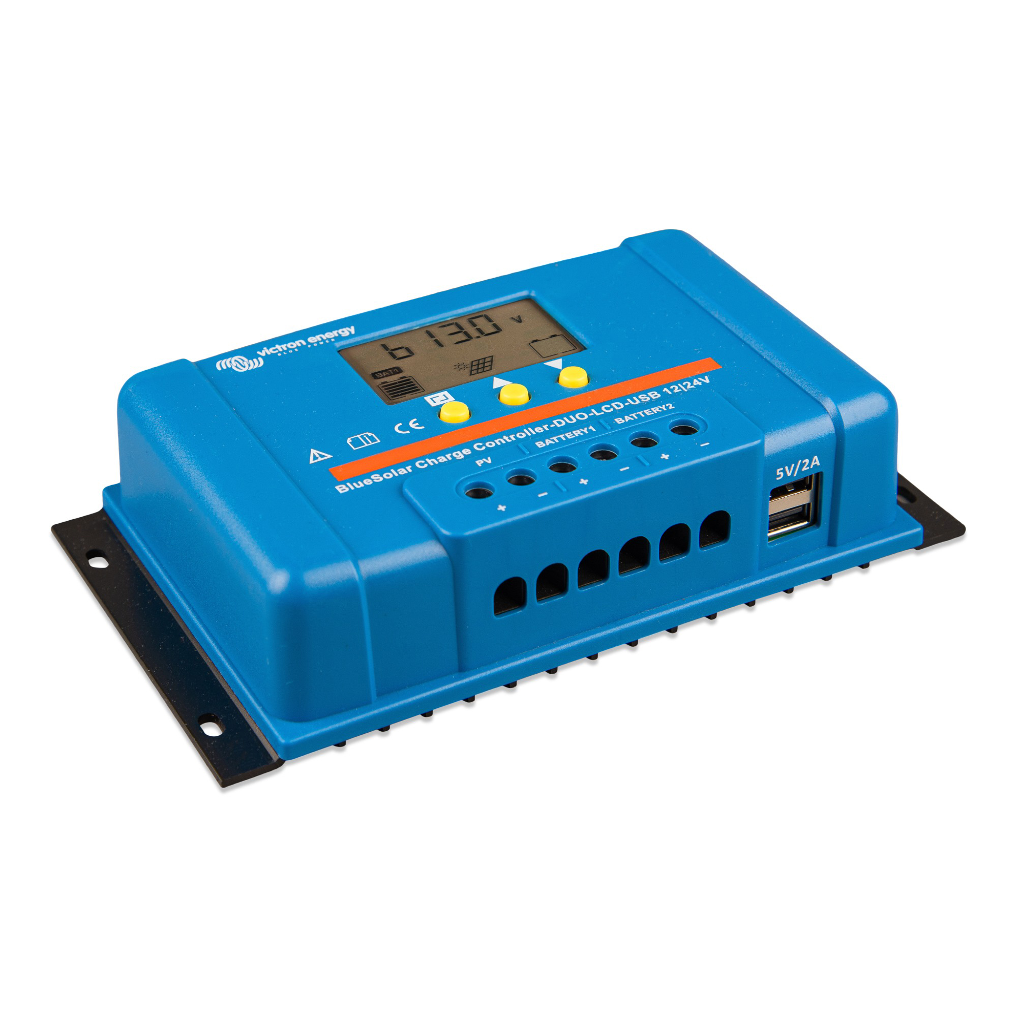 Victron BlueSolar PWM-LCD 30A Solarladeregler schräge Frontansicht links