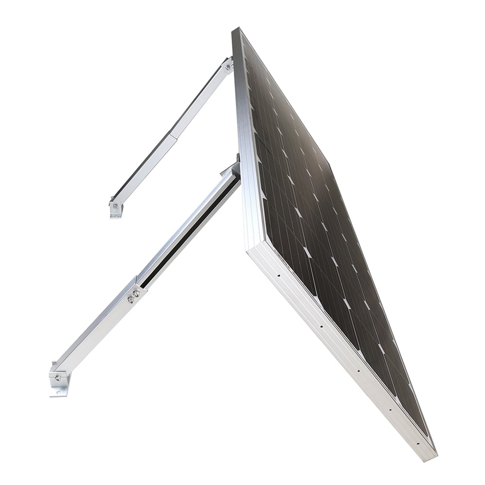 Solar panel support for flat roof mounting Inclination adjustable 10°-60°