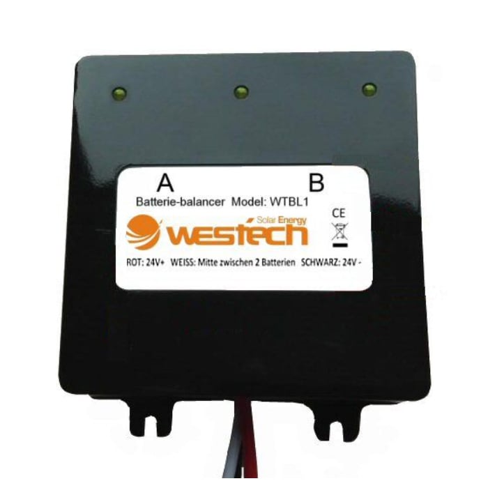 Batterie Balancer in schwarz in Frontansicht