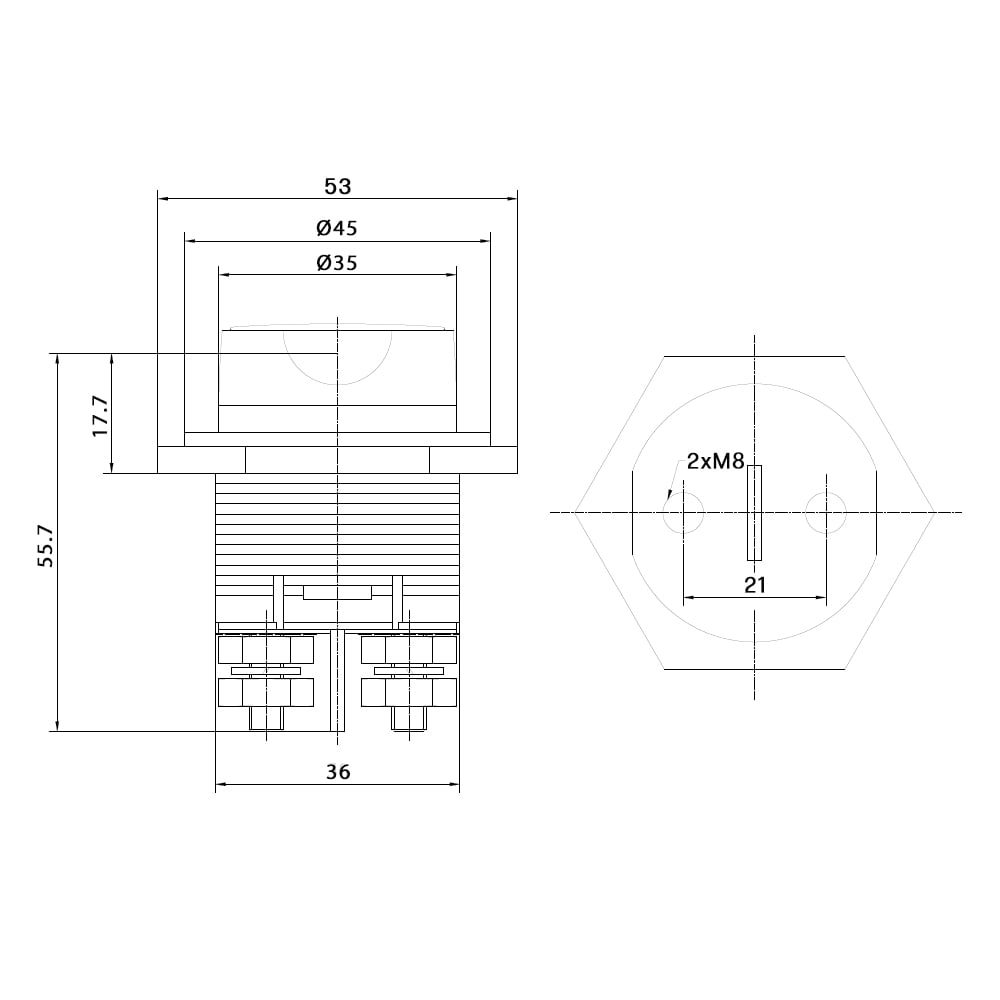 Offgridtec Batterietrennschalter 48V 200A M8