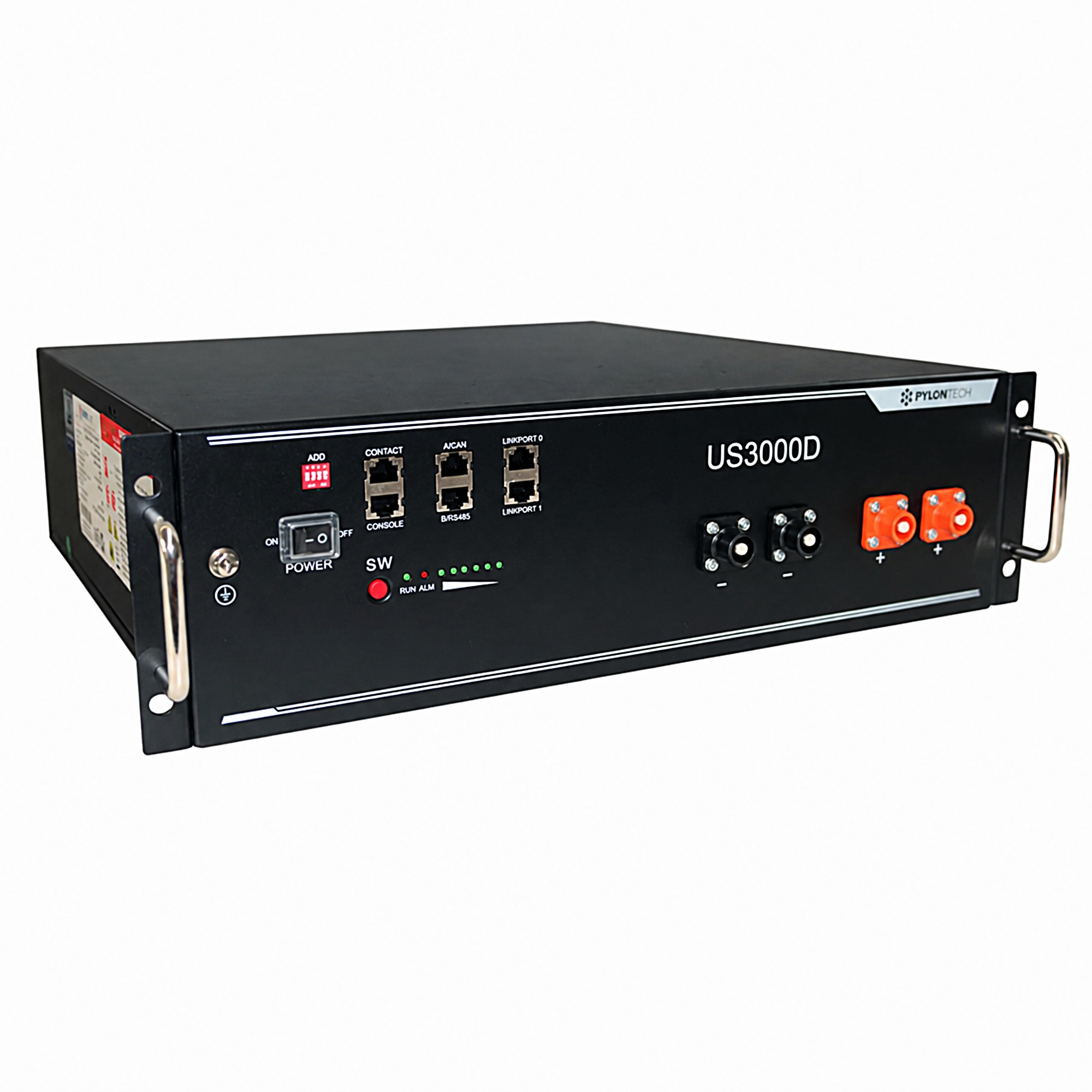 Pylontech US3000D Batterie schwarz Schrägansicht links
