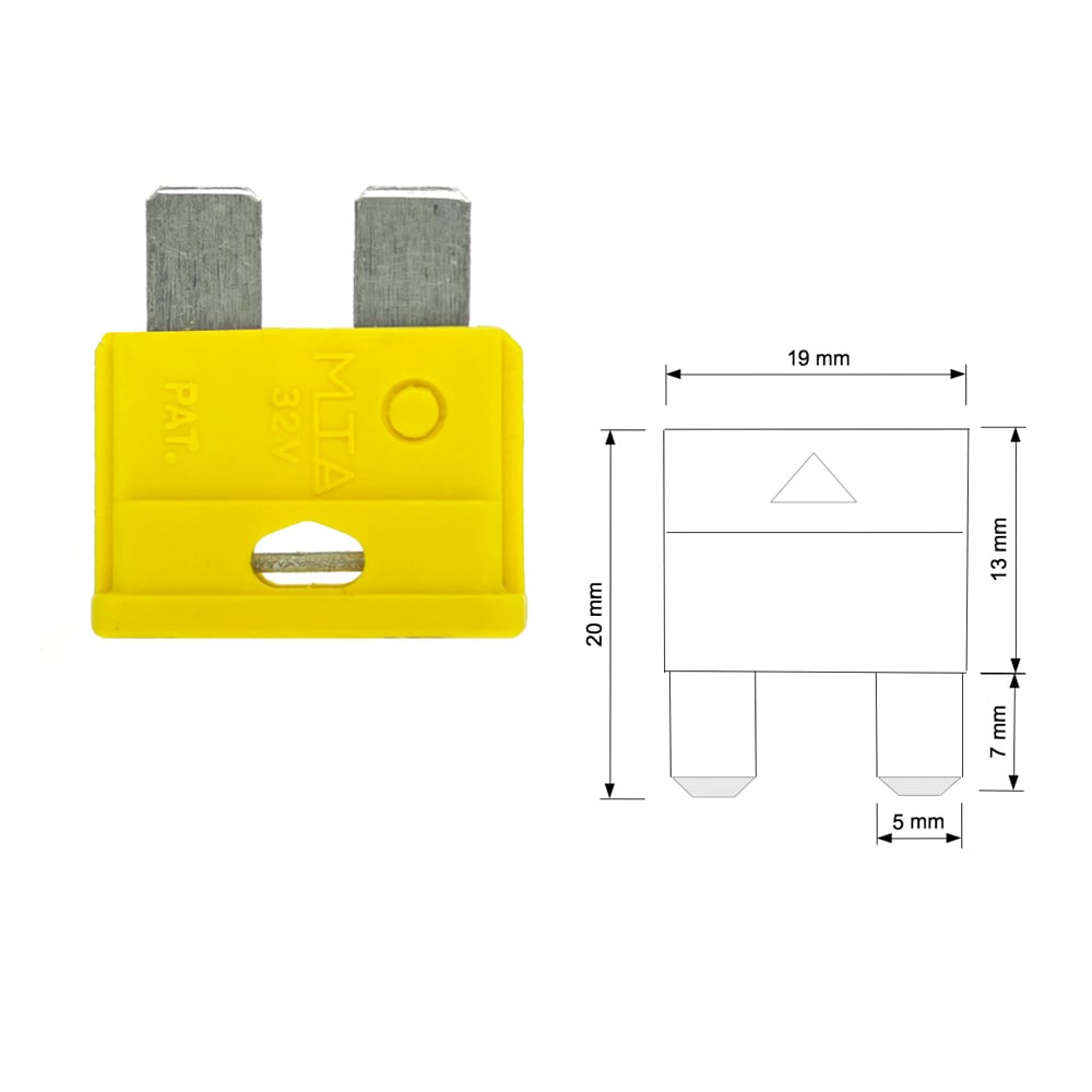 5 x Flachstecksicherung Maxi - Sicherung 80A / 32V / Natur