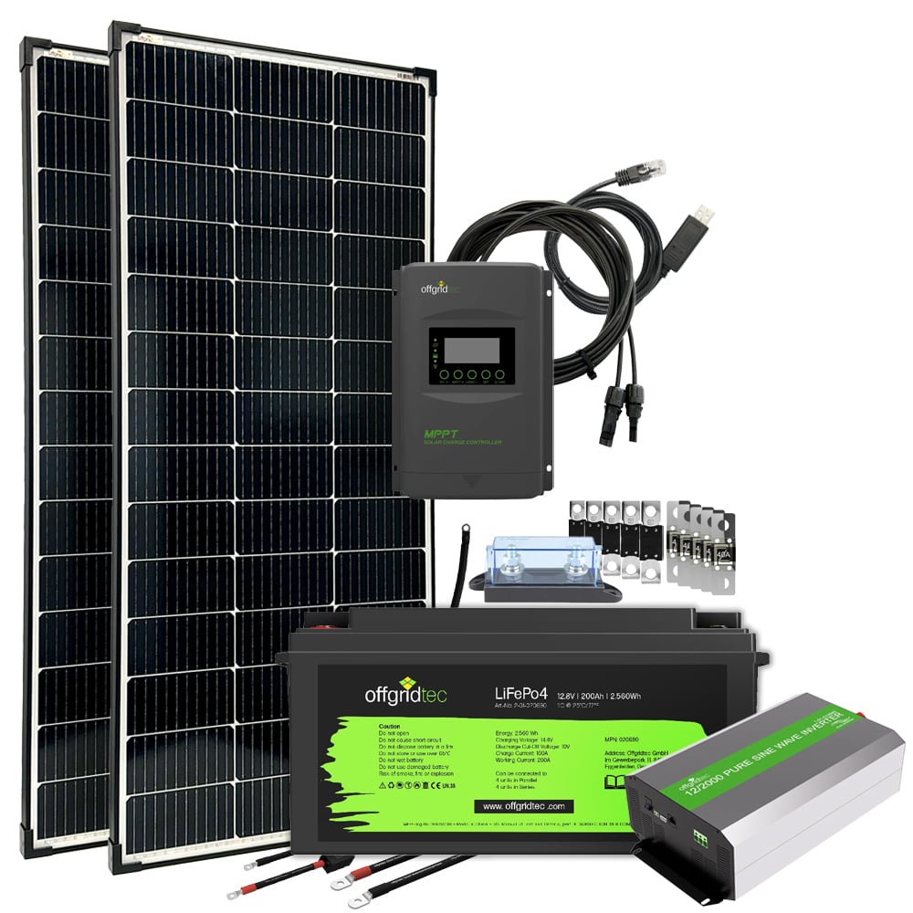 Offgridtec® Autark Pro L 300W Système Solaire - 2000W Puissance AC 200Ah Batterie LiFePO4