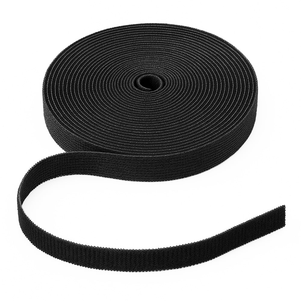 Klett-Kabelbinder 10m x 10mm Schwarz zuschneidbar für Kabelmanagement
