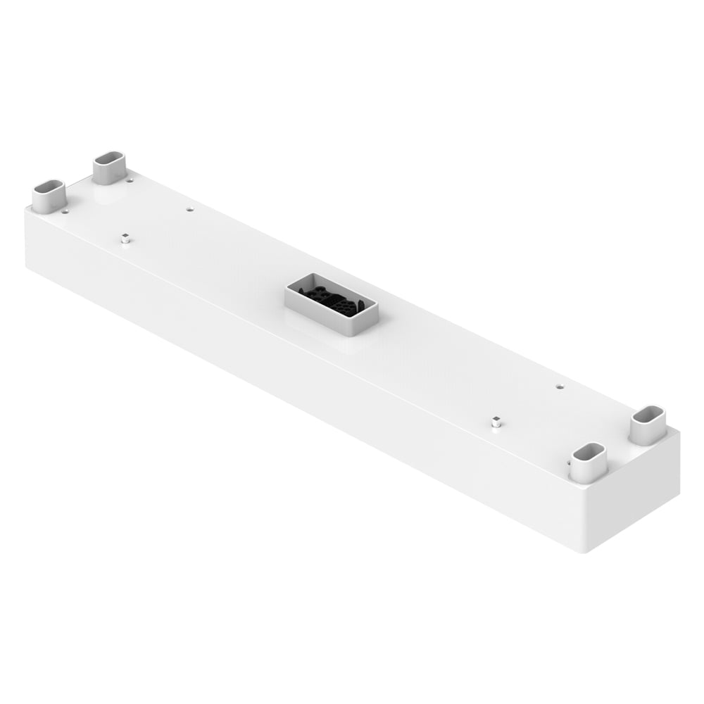 Schrägansicht von oben: weiße, rechteckige SolaX Series Box (THS50E) Schrägansicht von oben: weiße, rechteckige SolaX Series Box THS50E