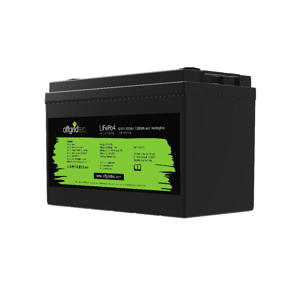 Offgridtec LifePo4 Akku 12/100 12,8V 100Ah mit BMS und Heizmatte 1280Wh
