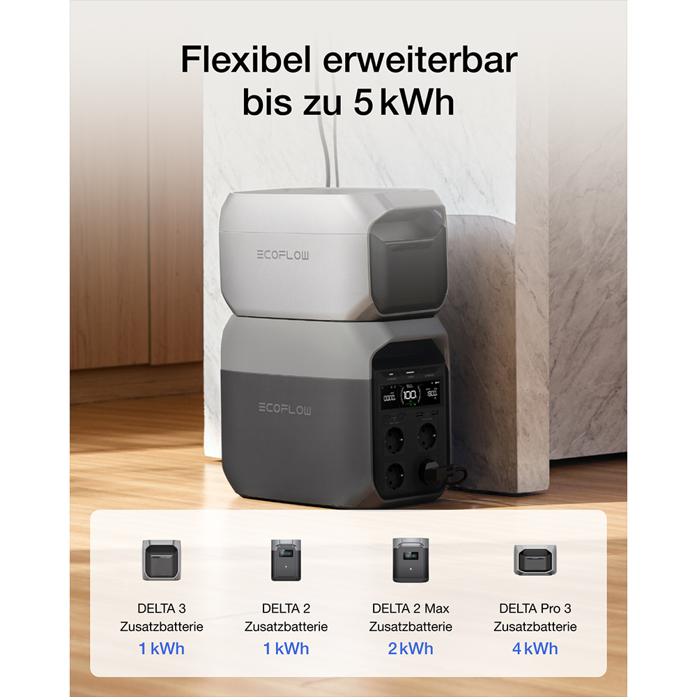 EcoFlow Delta 3 portable power station 1024Wh 1800W