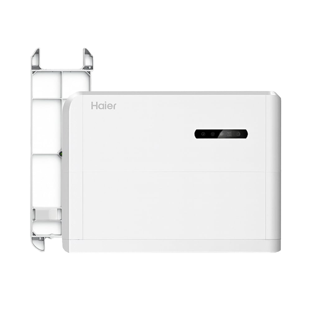 Weißes Haier Smart Cube Speichersystem mit Smart Cube Wechselrichter, einem Batteriemodul und Montagekit Weißes Haier Smart Cube Speichersystem mit Smart Cube Wechselrichter, 1 Batteriemodul und Montagekit