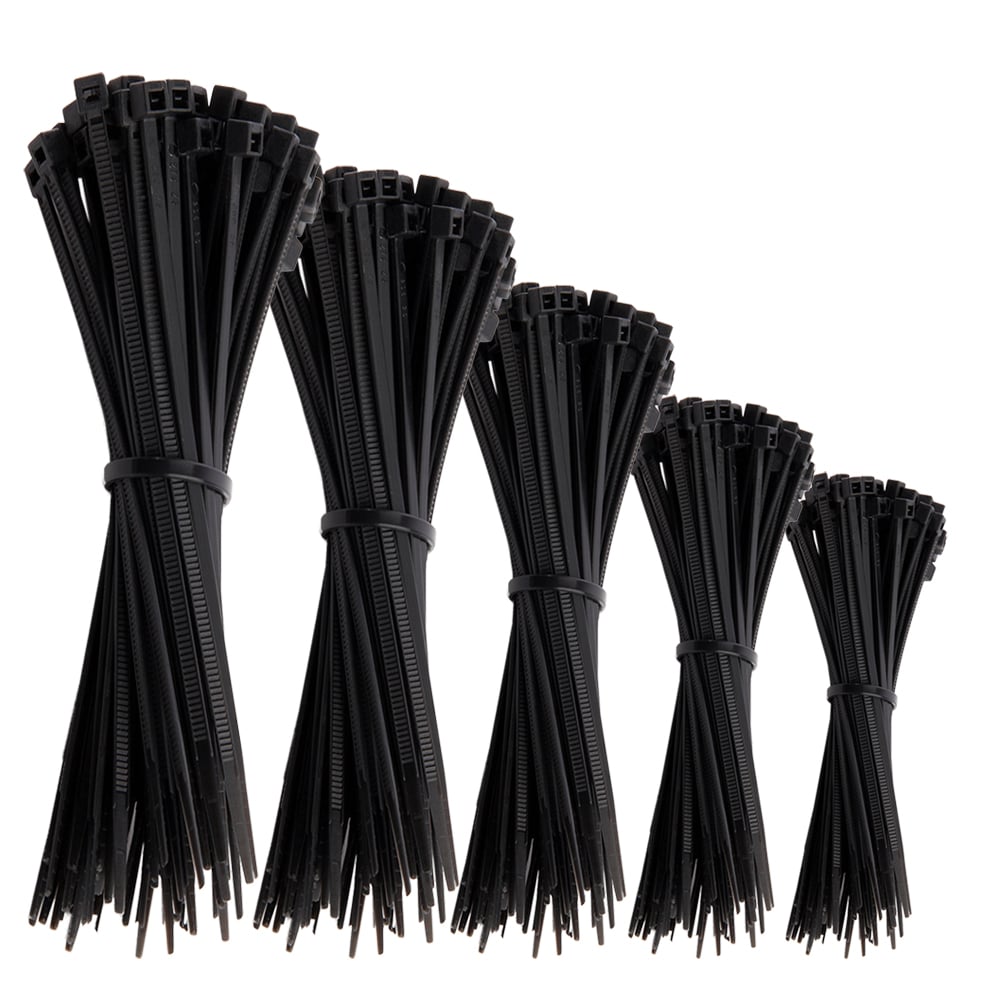 Offgridtec cable ties 1000 pcs. black nylon UV-resistant Various lengths 100mm 150mm 200mm 250mm 300mm