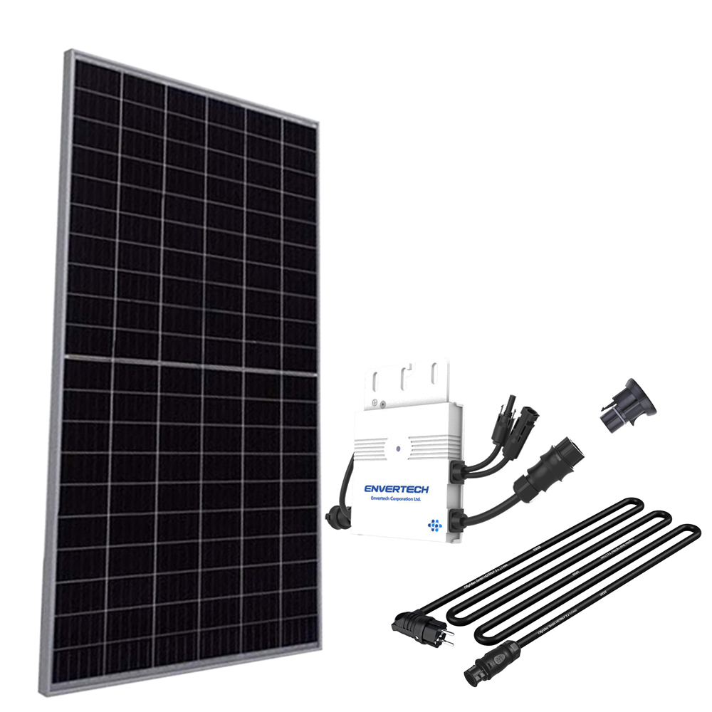 Offgridtec® Solar-Direct 415W EVT300 Balkonkraftwerk Solaranlage Hausnetz-Einspeisung für Schukosteckdose