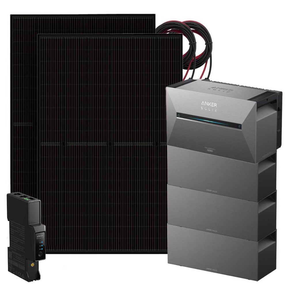 Anker Solix 3 Pro balcony power plant including AI-optimized storage solution and electricity meter