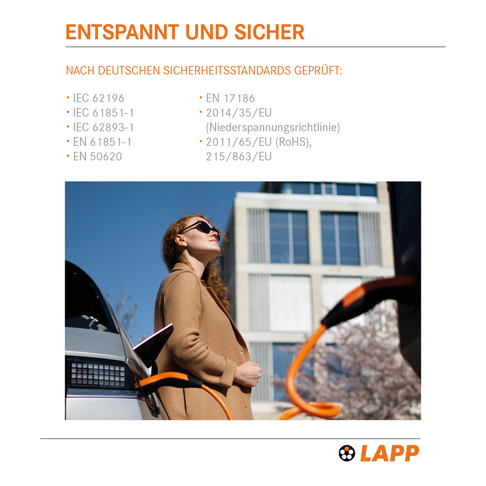 Lapp Mobility 5m Spiralkabel E-Auto EV-TYP2, 11 kW/20 A, 3-Phasig