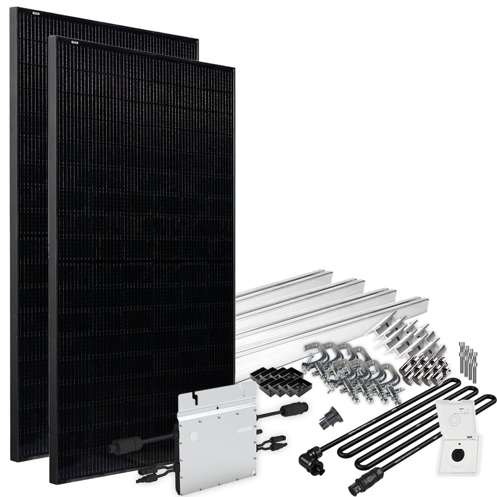 Offgridtec® Solar-Direct 820W HM-600 Balkonkraftwerk Full Black Solaranlage Hausnetz-Einspeisung
