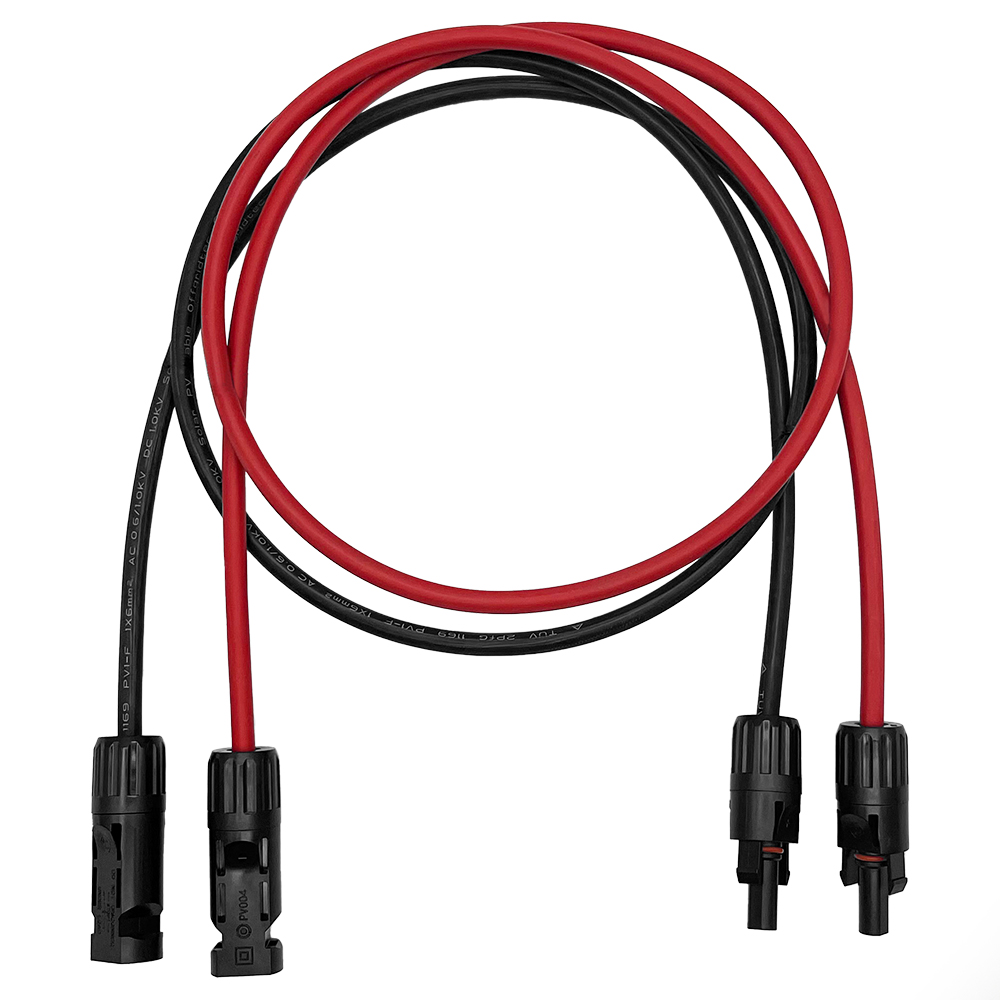 Offgridtec 1m MC4 zu MC4 Verbindungskabel 6mm² rot/schwarz