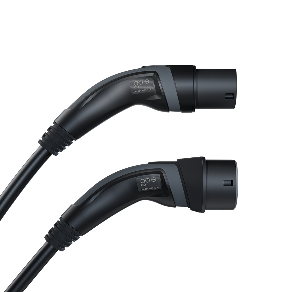 go-e Type 2 charging cable 7.5m 1.4 kW to 22 kW Black Edition