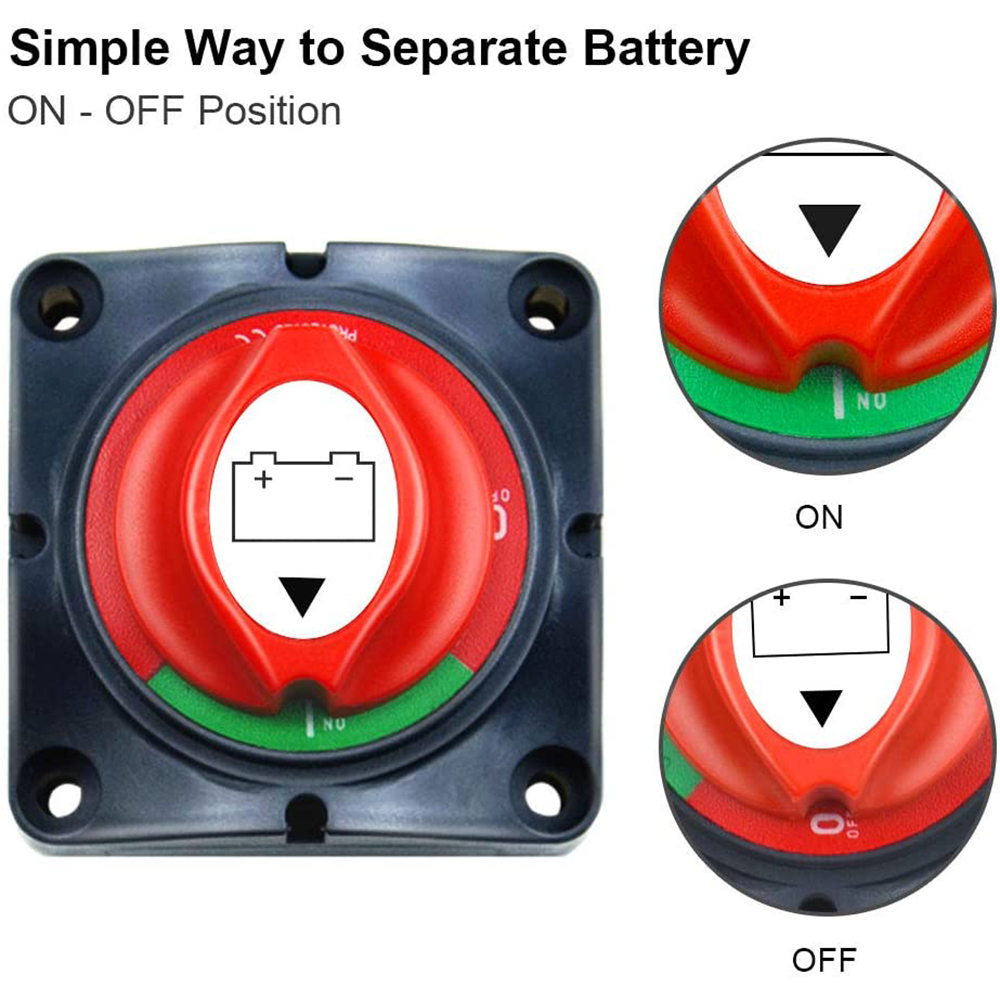 Batterie-Trennschalter, 32 V DC, wasserdicht, strapazierfähig, 4-Gang- –