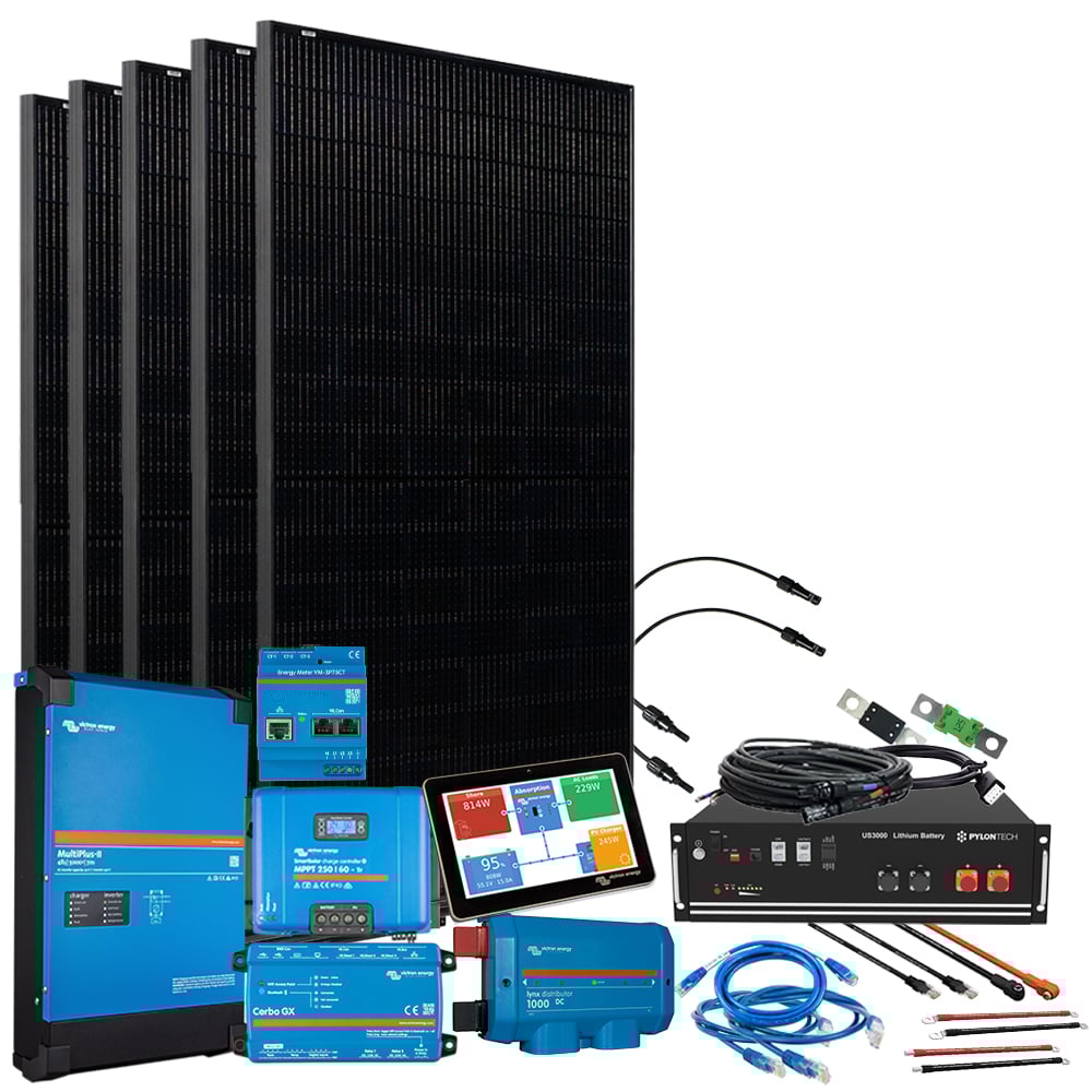 Offgridtec® HomePremium S USV Solaranlage 2250Wp 3,5kWh LiFePo4 Speicher 1-phasig mit Stromzähler