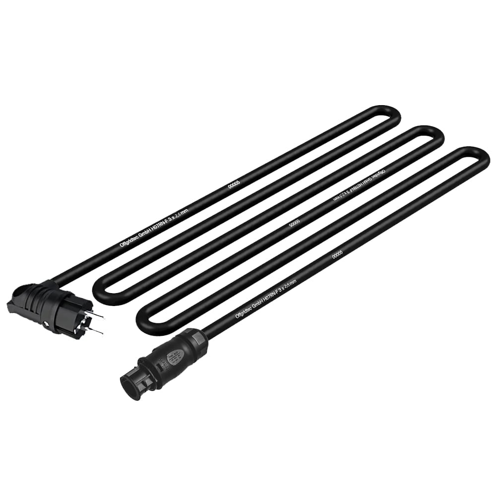 10m Anschlusskabel Mikrowechselwichter mit Betteri BC01 Buchse zu Schukosteckdose (Stecker gewinkelt)