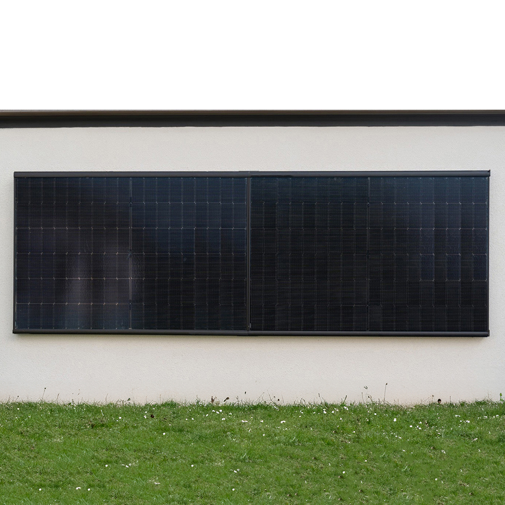 Wattstone WandPV Premium module bracket with insertion rails and floating mounting for 2 x horizontal PV modules