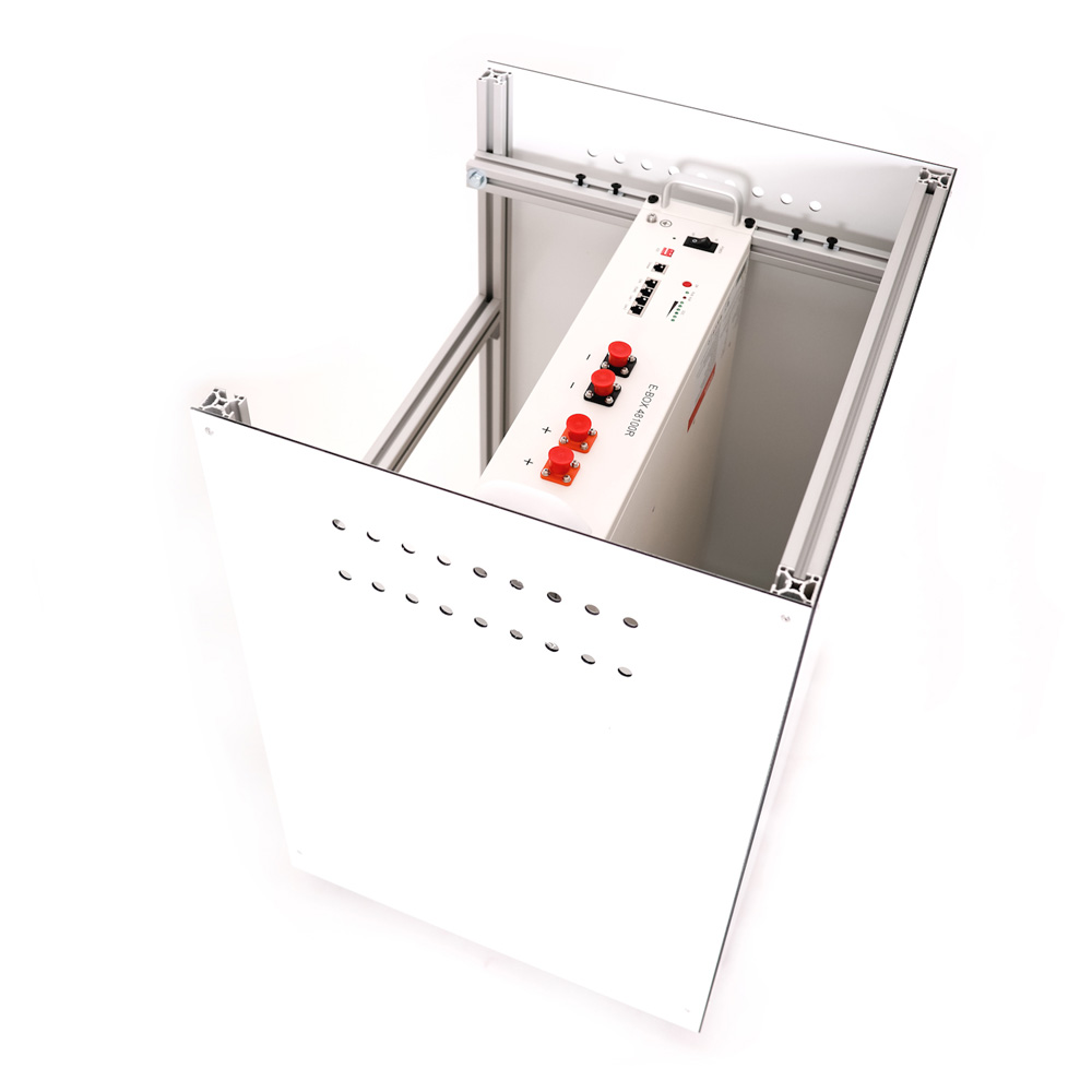 Batterieschrank für 3 Pytes 48100R LiFePo4-Batterien weiß