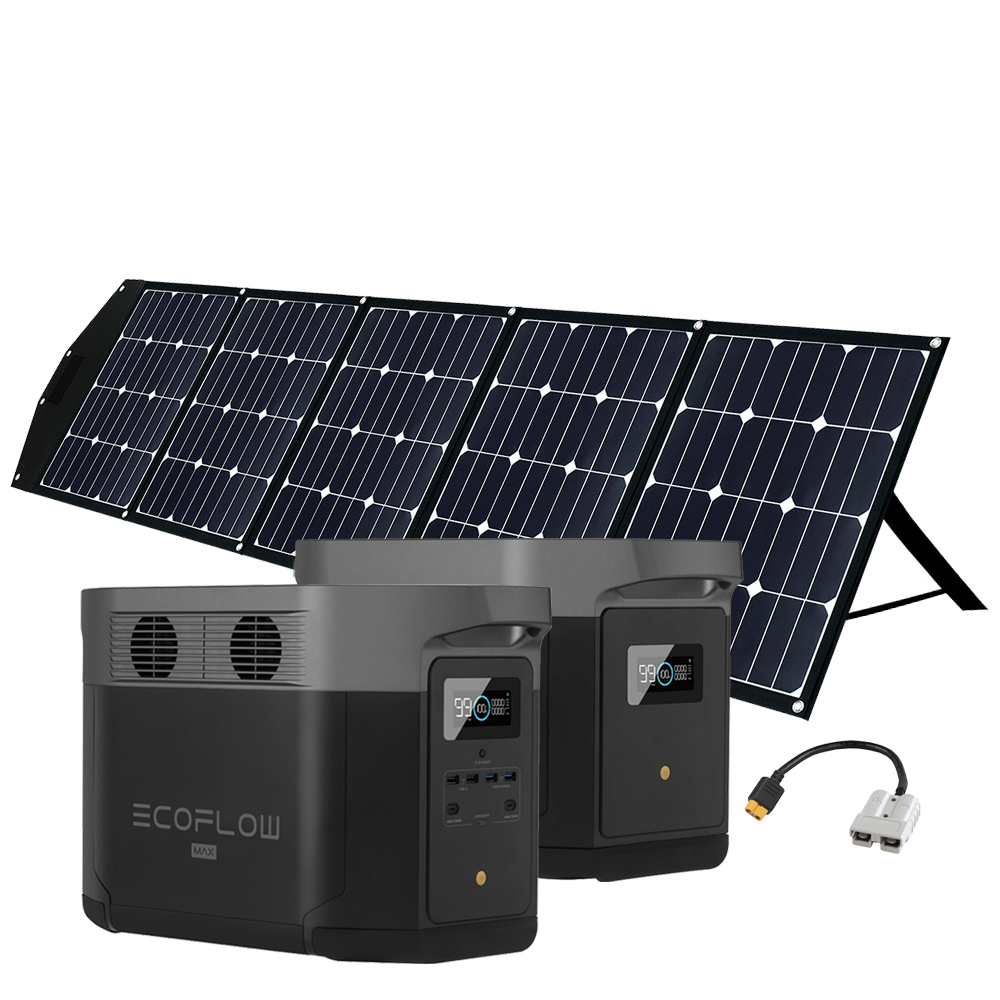 SparBundle EcoFlow Delta Max 2000 + 225W Offgridtec® Faltbares Solarmodul + 1 x Erweiterungsakku 2016Wh