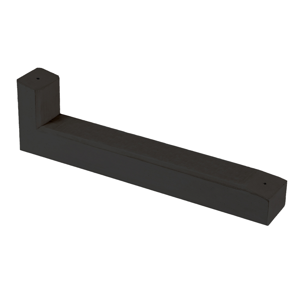 Wattstone Montage PV Est-Ouest sur toit plat pour 8 modules solaires 10° Socle en béton noir Tapis de protection des constructions