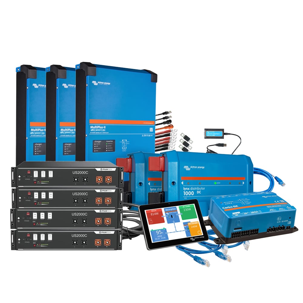 Offgridtec Backup-Kit Nachrüstsatz mit Pylontech US2000C Akku Victron MultiPlus II 48/3000 3-phasig
