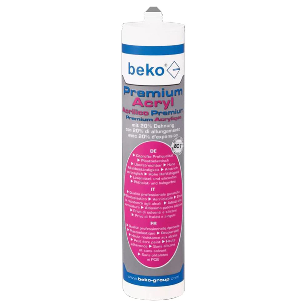 Beko Premium-Acryl Spezial-Dichtstoff mit 20% Dehnung 310 ml weiß