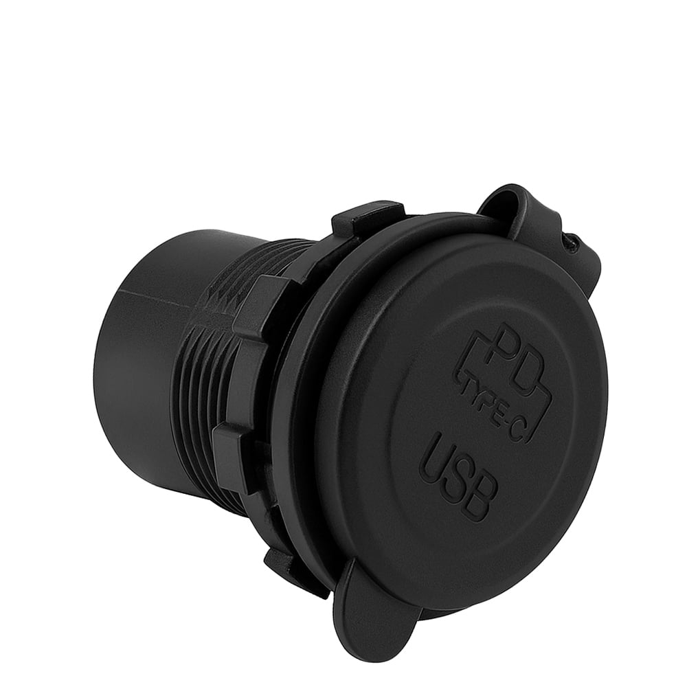 Offgridtec USB-Doppelsteckdose 12V/24V 2x 18W USB-A + USB-C Kfz-Ladeadapter mit Abdeckung