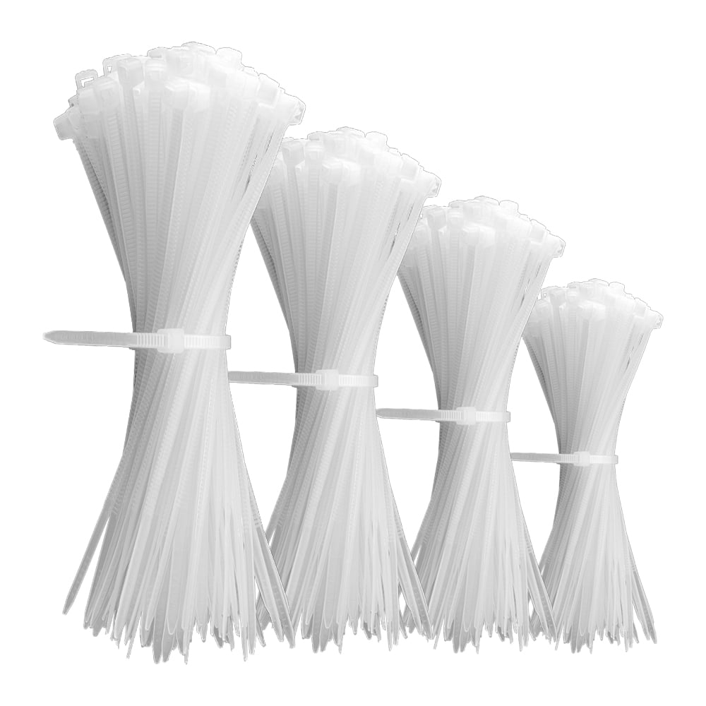 Offgridtec cable ties 400 pcs. white nylon UV-resistant Various lengths 100mm 150mm 200mm 300mm