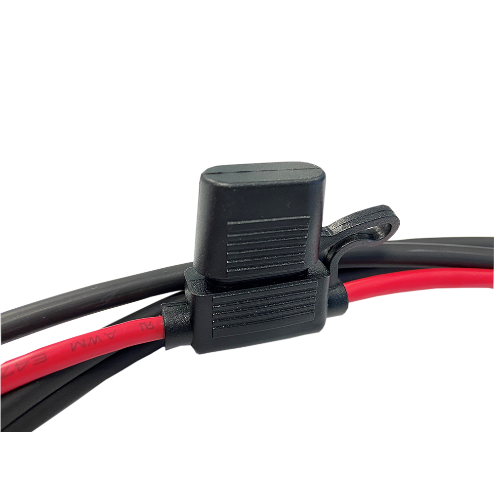 Offgridtec 1,5m 4mm² Batteriekabel mit 30A Sicherung M8-Ringkabelschuh