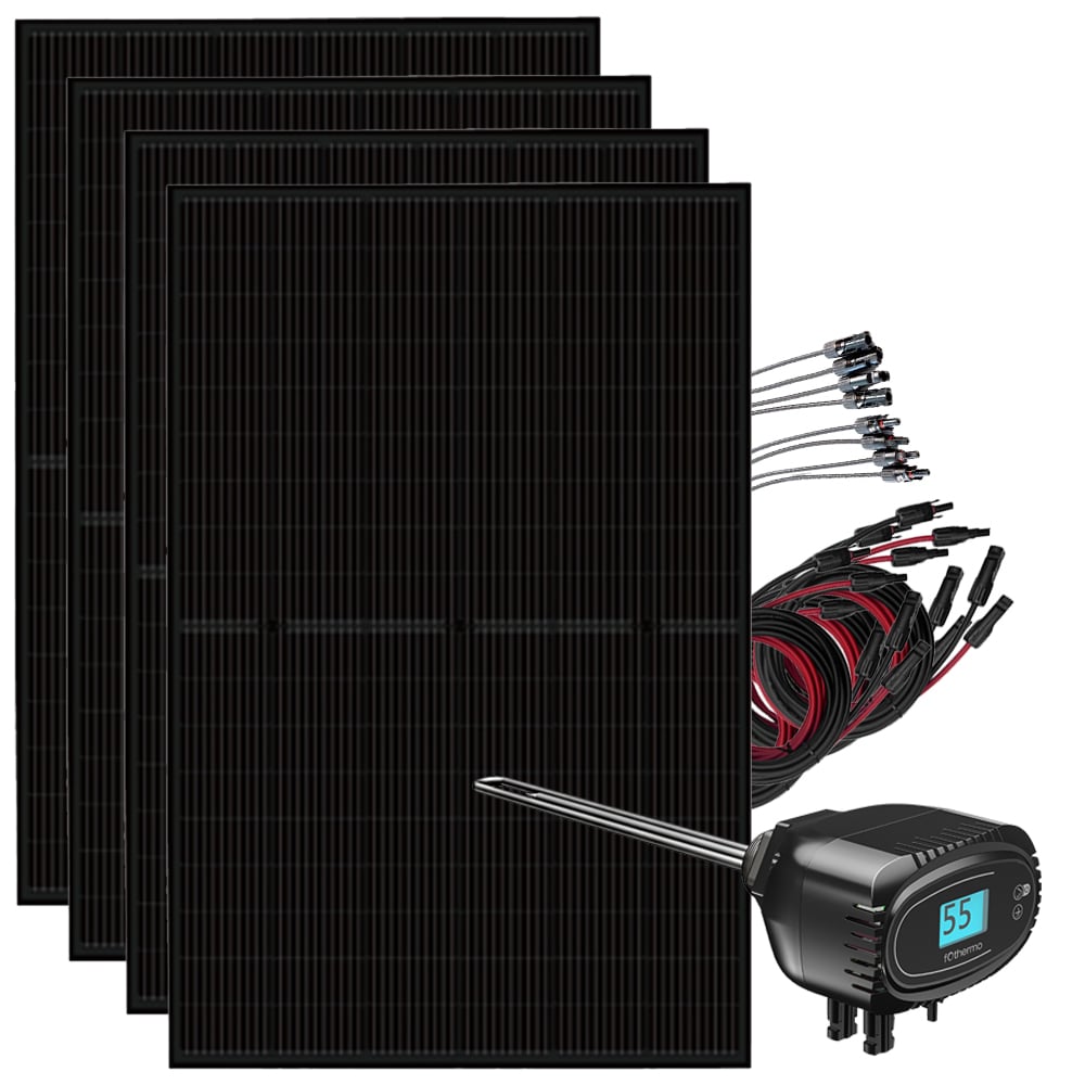 Offgridtec solar system 1800W incl. 1kW Fothermo heating element for hot water boiler