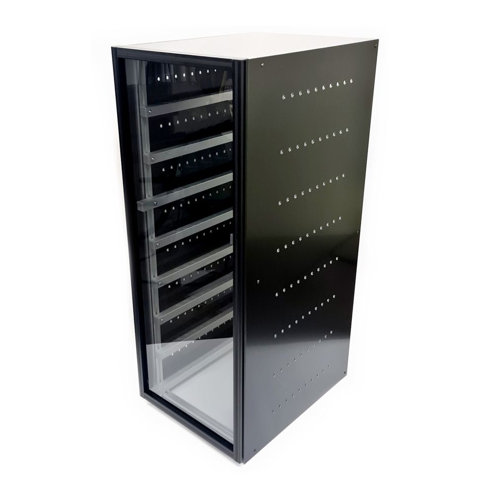 Batterieschrank für 8 Pytes 48100R LiFePo4-Batterien schwarz