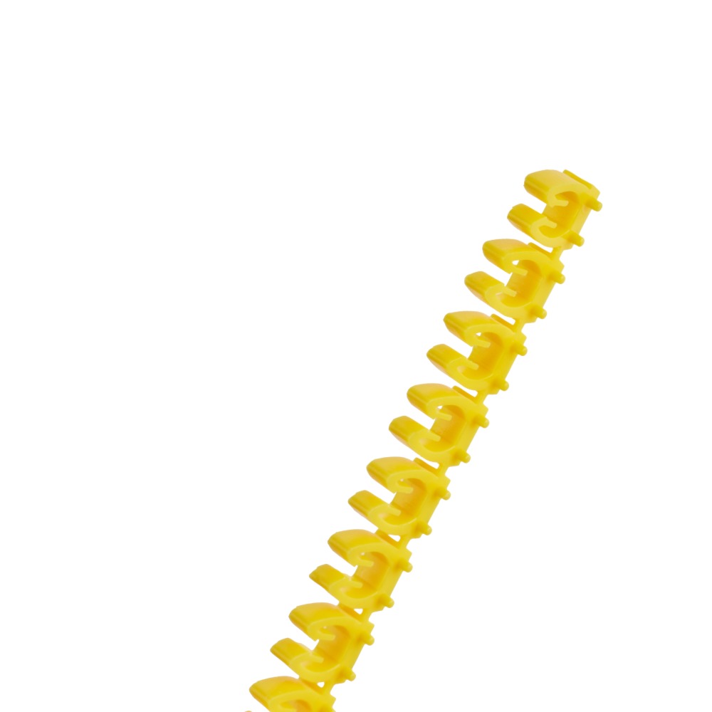 Offgridtec Cable Marker Clips A–Z, 260 pieces, for 2.5 mm² cable, 10 of each letter, yellow