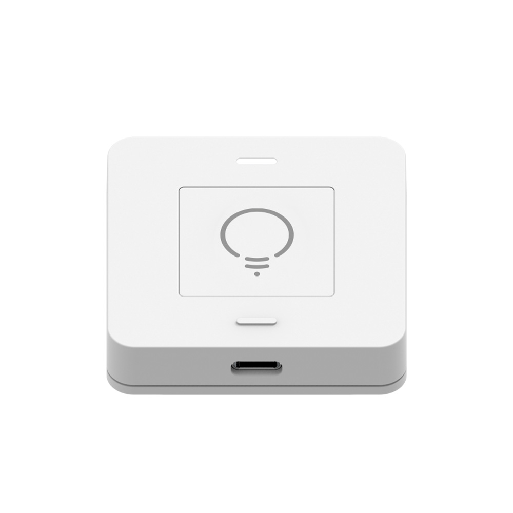 Weißer, quadratischer myStrom WiFi Button Plus zur Smart Home Steuerung mit 12 Funktionen